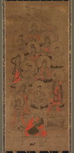 Tolv Buddhas och Kobo Daishi Jusanbutsu, sent 1600-tal. av Unbekannt