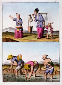 Två kinesiska scener, c1830 av Unbekannt
