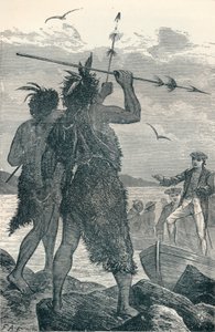 Två infödda tvistar om Captain Cooks Landing, 1904 av Unbekannt