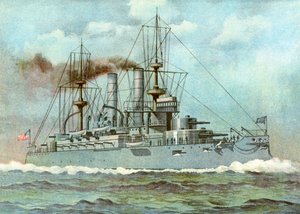 USS Kearsarge, amerikanskt slagskepp, 1898 av Unbekannt
