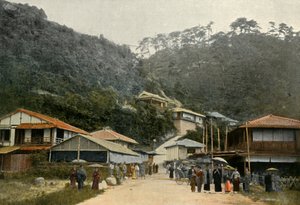 Rue A Nunobiki, P-less Kobe, A lower d member Nunobiki, Near Kobe, 1900. av Unbekannt
