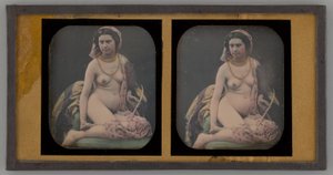 Untitled Portrait of a Naken Woman, 1855. av Unbekannt