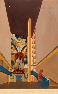 Väggmålningsstudie utan titel, ca. 1939. av Unbekannt