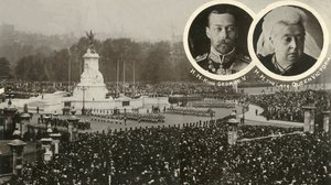Avtäckning av Victoria Memorial, London, 16 maj 1911. av Unbekannt
