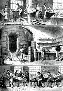 Olika keramikprocesser, c1880 av Unbekannt