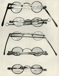 Olika typer av glasögon... från slutet av 1700-talet och början av 1800-talet, 1934. av Unbekannt