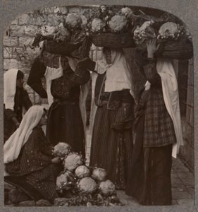 Grönsaksförsäljare, Jerusalem, c1900 av Unbekannt