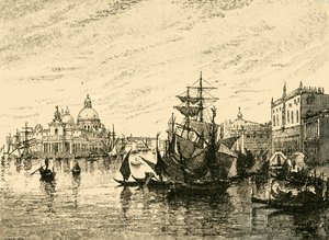 Venedig: Utsikt från Riva Degli Schiavoni, 1890. av Unbekannt