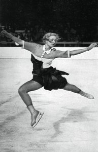 Vera Hrubá, tjeckisk konståkare, olympiska vinterspelen, Garmisch-Partenkirchen, Tyskland, 1936 av Unbekannt