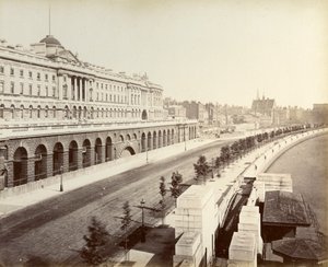 Victoria Embankment, som visar Somerset House, London, 1887 av Unbekannt