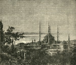 Utsikt i Adrianopel - Selim II-moskén, 1890. av Unbekannt