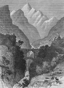 Utsikt i Pyrenéerna, c1880 av Unbekannt