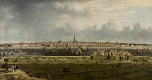 Utsikt över Antwerpen från det flamländska huvudet, 1658. av Unbekannt