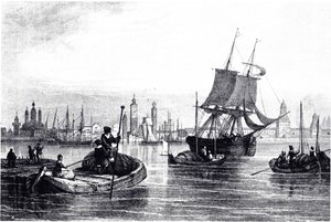 Utsikt över Archangelsk, 1835 av Unbekannt