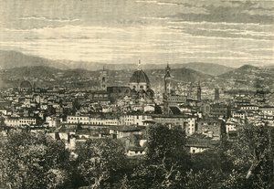 Utsikt över Florens från Belvedere, 1890. av Unbekannt