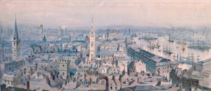Utsikt över London av Unbekannt