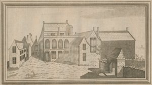 Utsikt över Minster Lovel Priory i County of Oxford, 1784 av Unbekannt