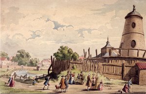 Utsikt över New River Head, Finsbury, London, c1750 av Unbekannt