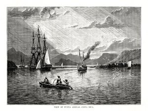 Utsikt över Punta Arenas, Costa Rica, 1877 av Unbekannt