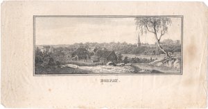 Utsikt över Tartu, 1800 av Unbekannt