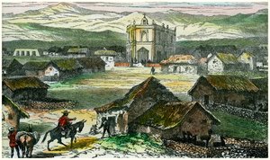 Utsikt över Tiahuanaco, nära Titicacasjön, Bolivia, c1880 av Unbekannt