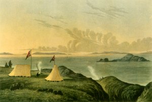 "Utsikt över Ishavet från mynningen av Copper Mine River, midnatt, juli 1821", 1946. av Unbekannt