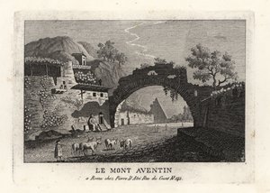 Utsikt över Aventine Hill, en av Roms sju kullar av Unbekannt