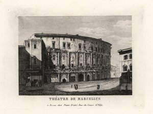 Utsikt över Marcellus teater, Rom av Unbekannt