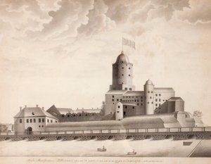 Utsikt över Viborgs slott, ca. 1840 av Unbekannt