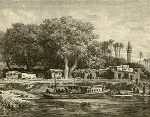 Utsikt över Nilens delta, 1890. av Unbekannt