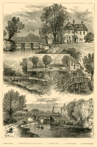 Utsikt över floden Lea, c1876. av Unbekannt