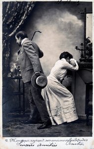 Vintage franskt vykort, c1900 av Unbekannt