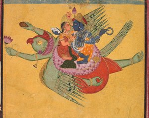 Vishnu och Lakshmi på Garuda, ca. 1750 . av Unbekannt