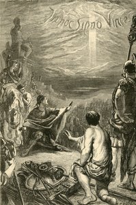 Vision av korset vid Saxa Rubra, 1890. av Unbekannt