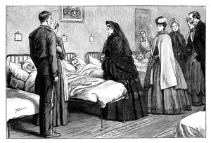 Besök av drottning Victoria på Netley Hospital, Hampshire, c1860-talet av Unbekannt