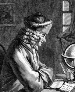 Voltaire, fransk 1700-talsförfattare, dramatiker, satiriker och bokstäver av Unbekannt