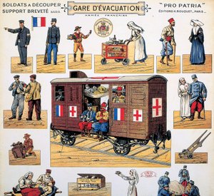 Järnvägsvagn för Röda Korset från första världskriget, c 1916-1918 av Unbekannt