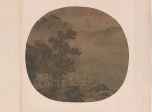 Väntar i en paviljong på en båt, Mingdynastin, 1400-1500-talet. av Unbekannt