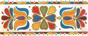 Väggdekoration, Mähren, Tjeckoslovakien, 1928. av Unbekannt
