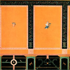 Väggdekoration, Pompeji, Italien, 1928. av Unbekannt