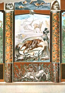 Väggdekoration, Pompeji, Italien, 1928. av Unbekannt