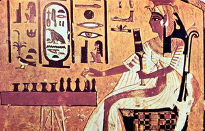 Väggmålning från Nefertaris grav, Thebe, det antika Egypten, 19:e dynastin, 1200-talet f.Kr. av Unbekannt