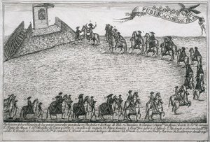 Apelsinernas krig, gravyr av Unbekannt