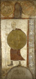Krigare med sköld, första hälften av 1100-talet möjligen 1129-34. av Unbekannt