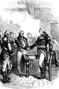 Washington tar avsked med sina gamla kamrater, 1783 c1880 av Unbekannt