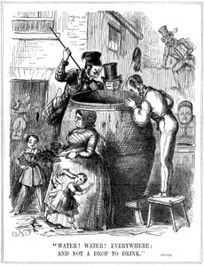 Vatten! Vatten! Överallt och inte en droppe att dricka, 1849 av Unbekannt