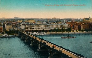 Waterloo Bridge och Somerset House, London, c1910. av Unbekannt