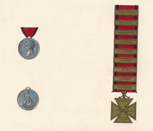 Waterloo & militärtjänstmedalj 1793-1814, c1800-talet av Unbekannt