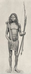 Wedda med båge, pilar och yxa, 1926 av Unbekannt