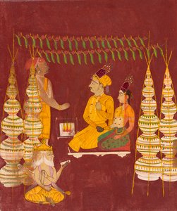 Bröllopsceremoni med Brahma närvarande, ca. 1680. av Unbekannt